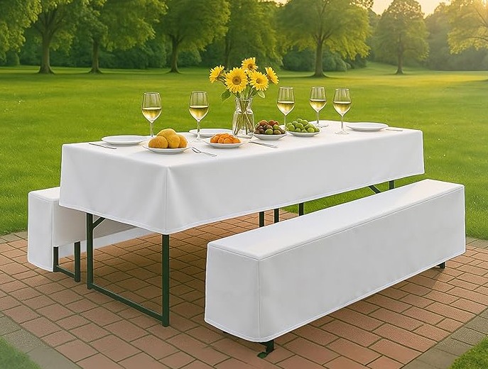 Gräfenstayn Biertischhussen-Set „Valentin“ 220×50 cm inkl. Reinigung mieten in Bielefeld